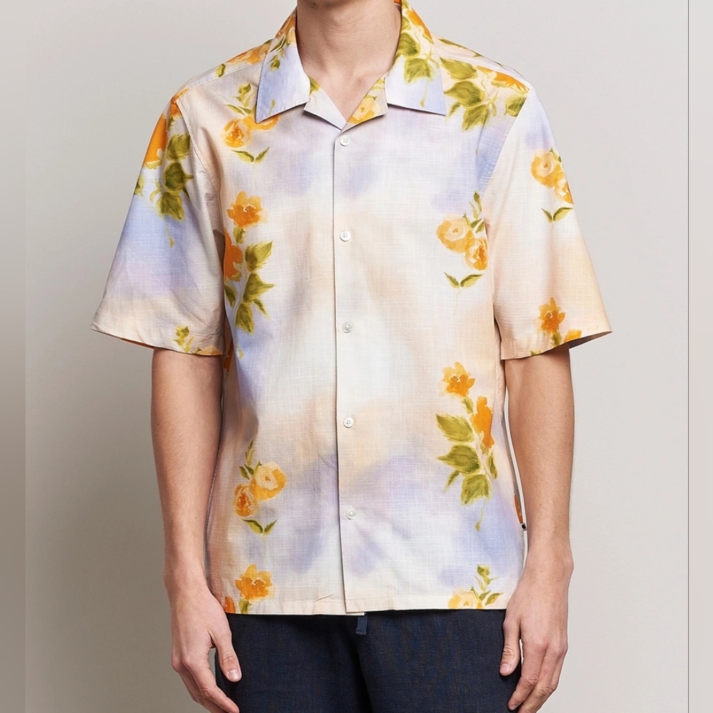 NN07 No Nationality Men's Ole Shirt Tropical Size L NEW